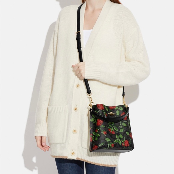 COACH Mollie Bucket Crossbody Bag Fairytale Rose - Picture 10 of 13